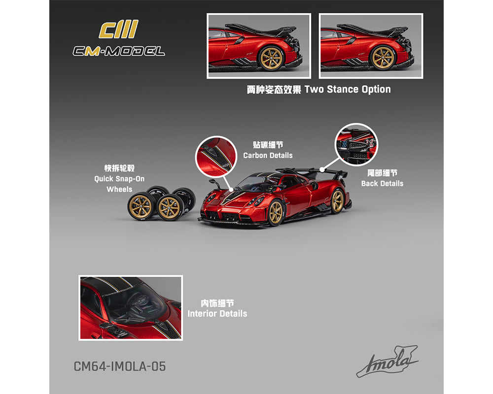 (Preorder) CM Model 1:64 Pagani Imola – Metallic Red