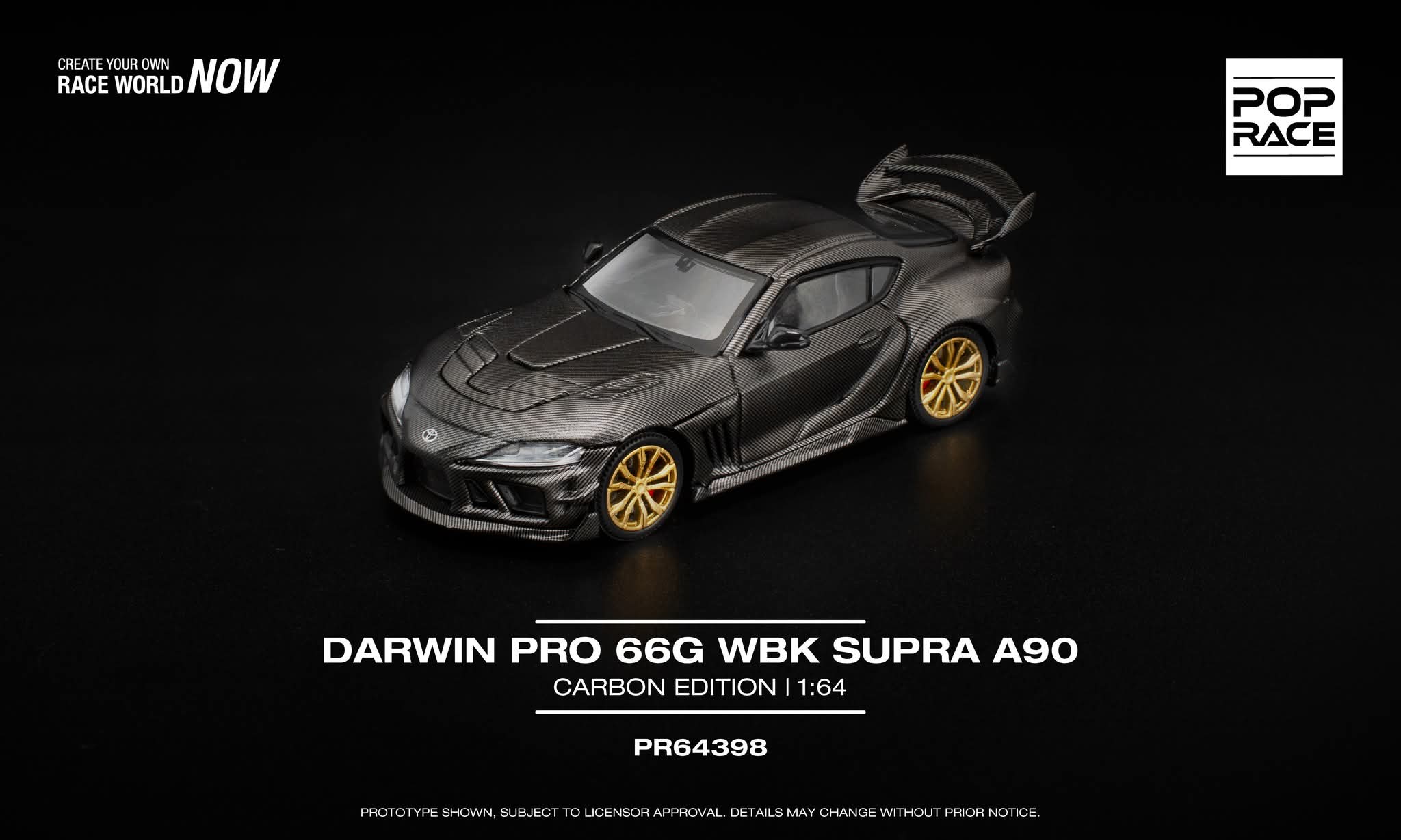 Pop Race PR640398 DARWIN PRO 66G WBK SUPRA A90 CARBON EDITION