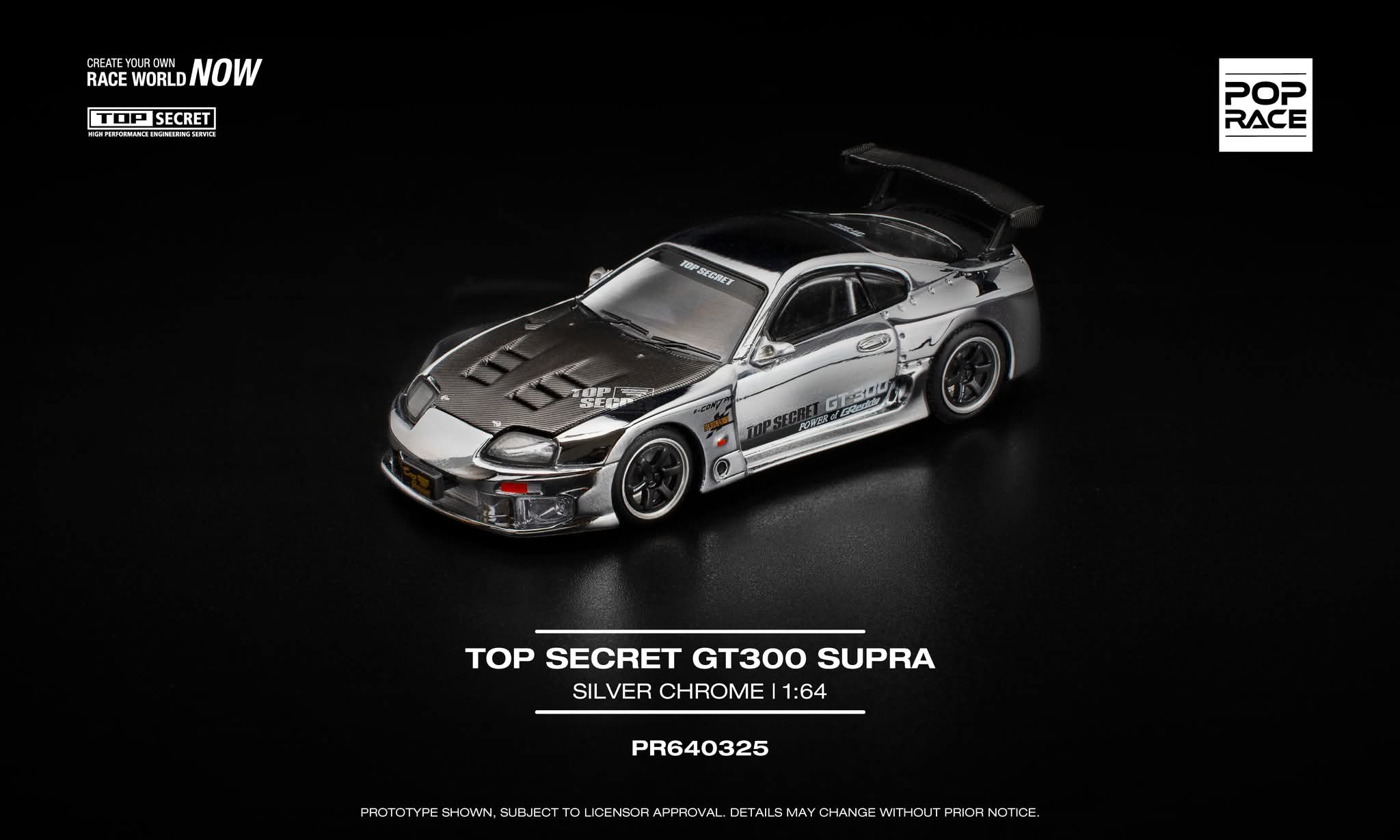 Pop Race PR640325 Top Secret Supra GT Chrome