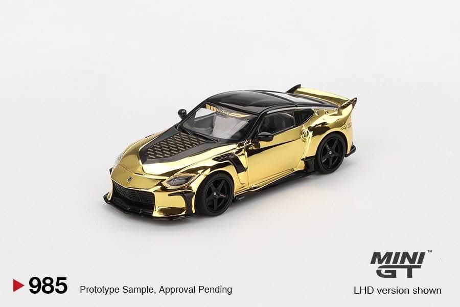 Mini GT Nissan Z Veilside FZ400 Gold Chrome #985