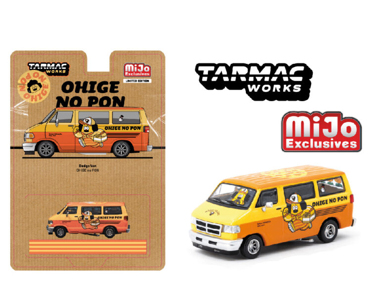 (Preorder) Tarmac Works 1:64 Dodge Van Ohige No PON Special Limited Edition 2,544 Pcs – Orange / Yellow – MiJo Exclusives