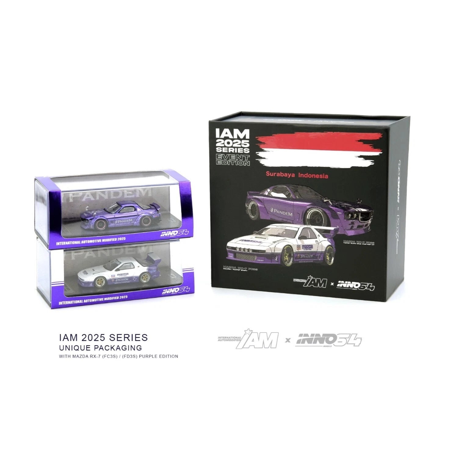 INNO64 MAZDA RX7 FC3S & FD3S PANDEM ROCKET BUNNY IAM MODIFIED INDONESIA 2025 SET