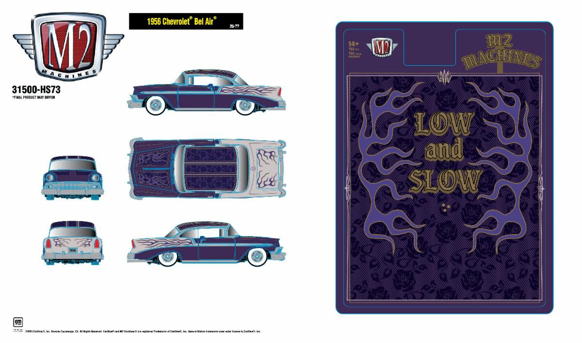 M2 Machines 31500-HS73 NEW CASTING ALERT – M2 Machines 1:64 Scale 1956 Chevrolet® Bel Air