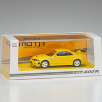 (Preorder) Kyosho 1:64 Nissan Nismo 400 R with MOTN LED Base Compatible – Yellow