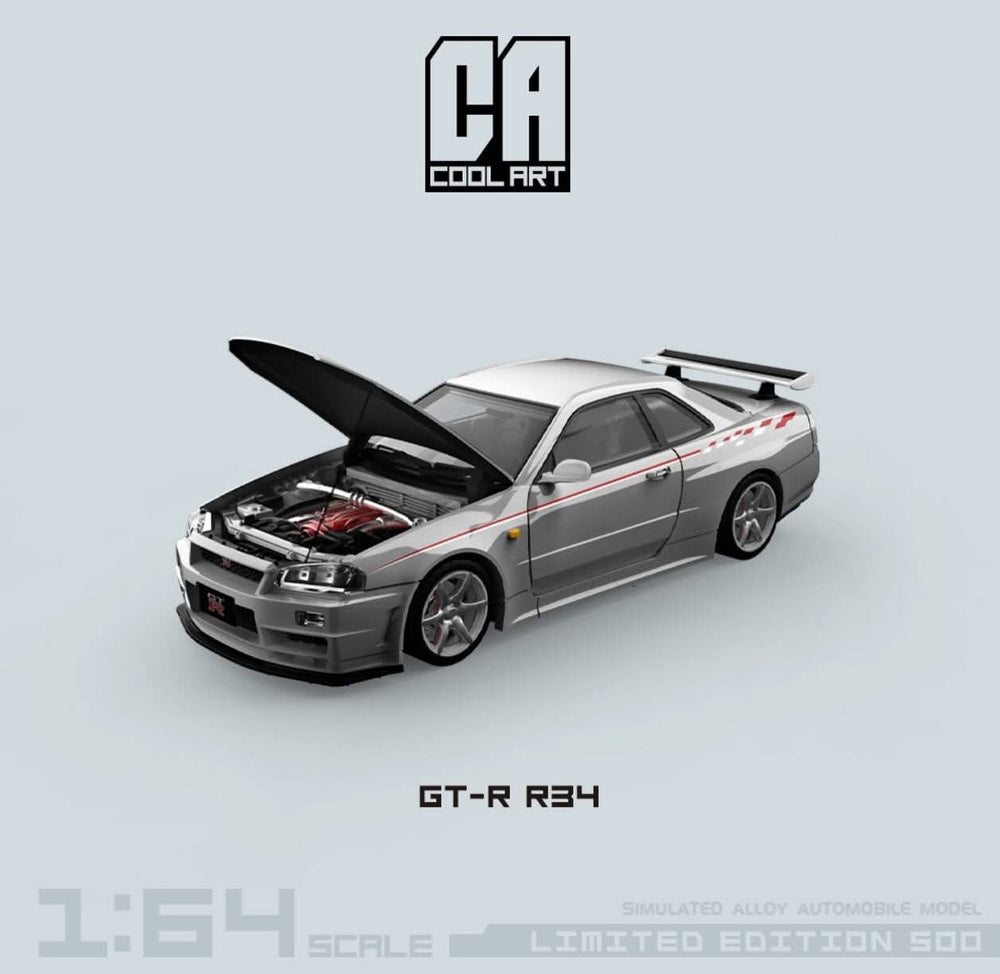 Cool Art Nissan Skyline R34 Silver Bullet
