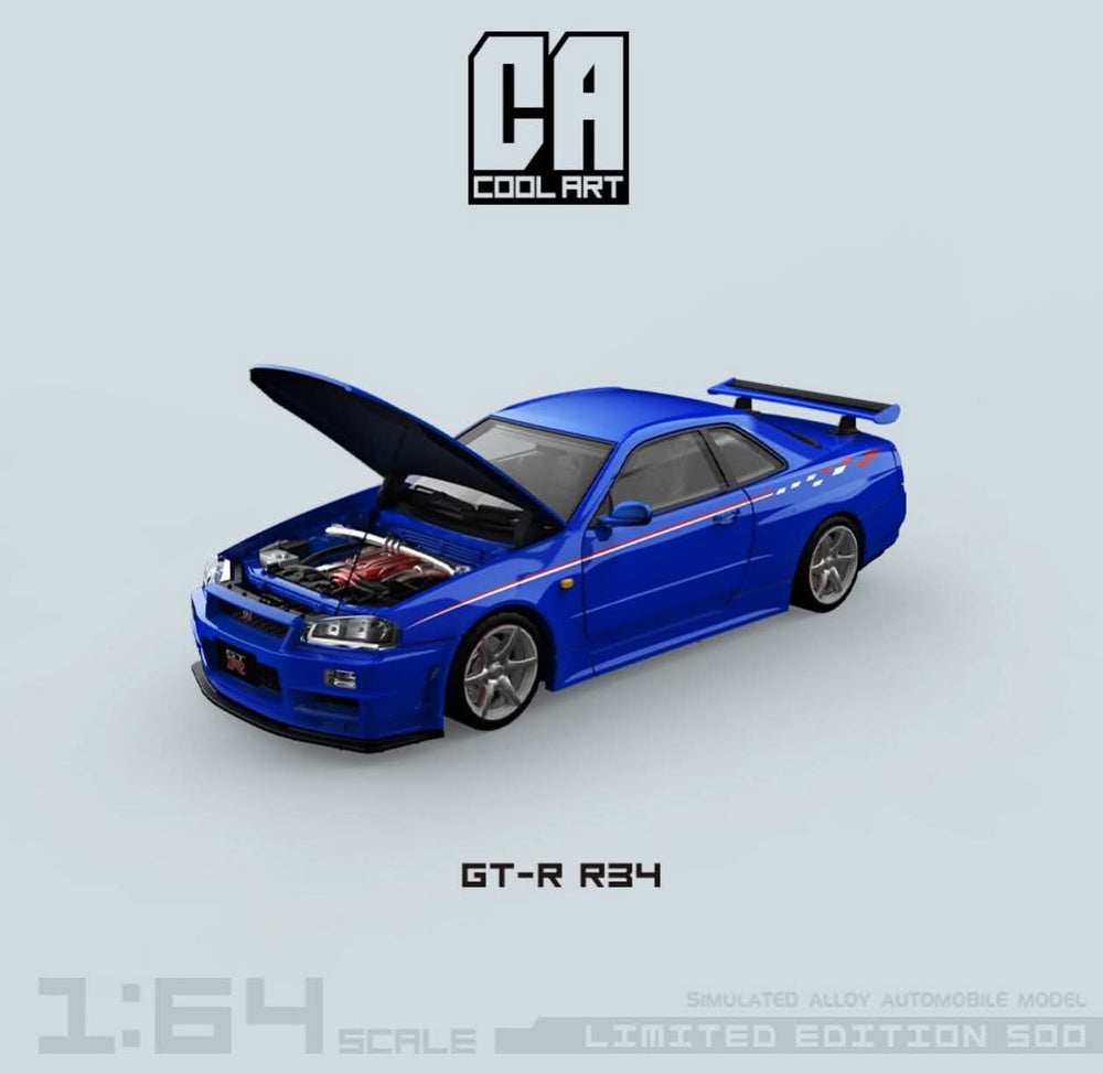 Time Micro Nissan R34 Skyline Blue