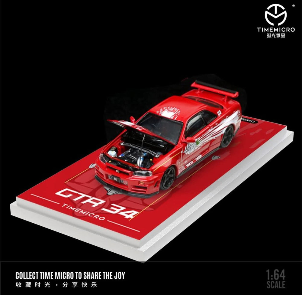 Time Micro Nissan Skyline R34 Red Splash