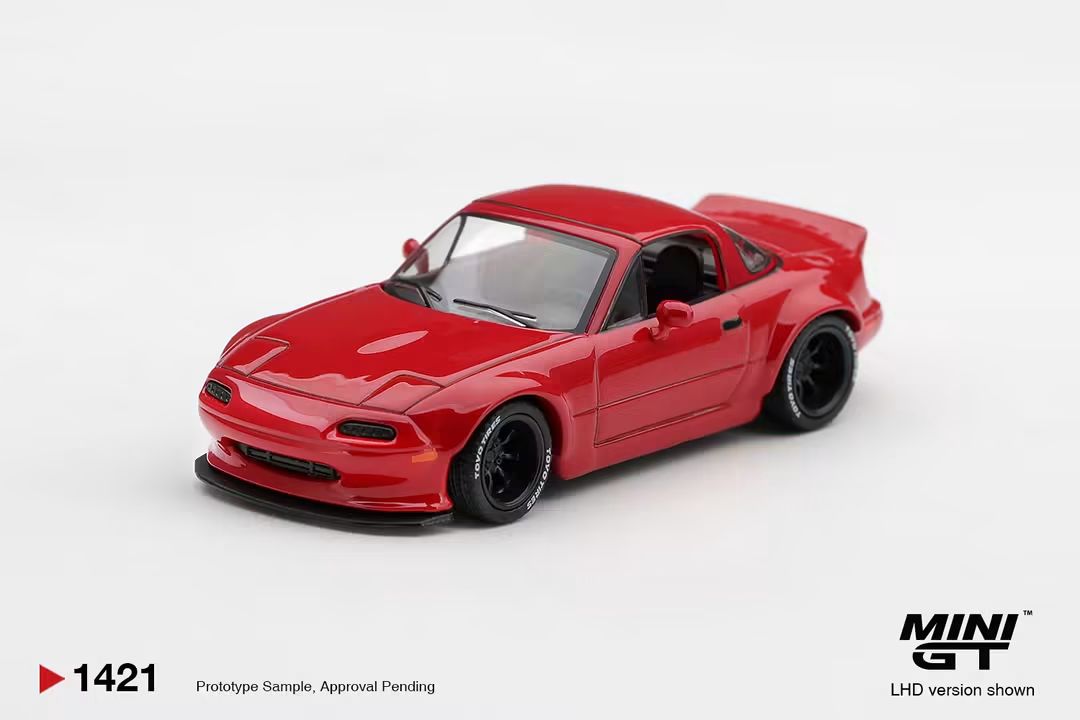 MiniGt MGT01421 Mazda MX-5 (NA) Pandem Classic Red
Mazda MX-5 
Chevrolet Corvette ZR1 T orch Red
LHD version only (Copy)