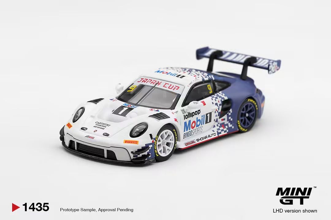 MiniGt MGT01435 Porsche 911 GT3 R (992) #9 Bingo Racing with LM Corsa 2026 Japan Cup Sugo Race 2 Winner LHD 
LHD version only (Copy) (Copy) (Copy)