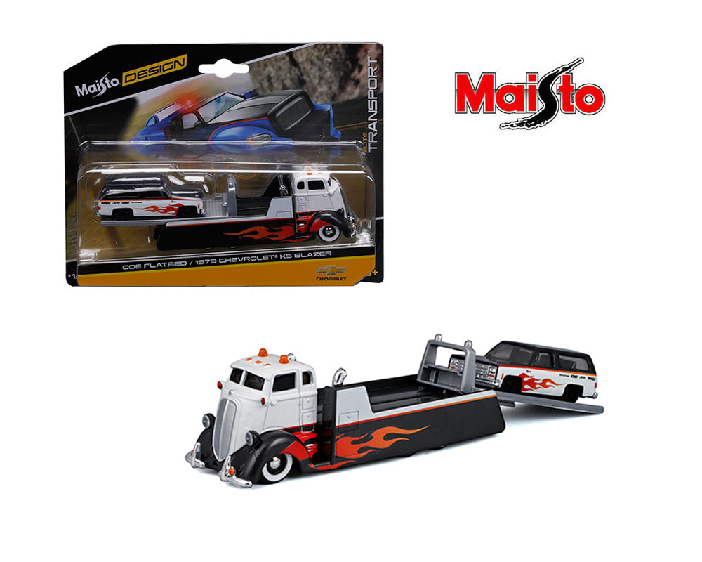(Preorder) Maisto 1:64 COE Flatbed / 1979 Chevrolet K5 Blazer Custom – Elite Transport