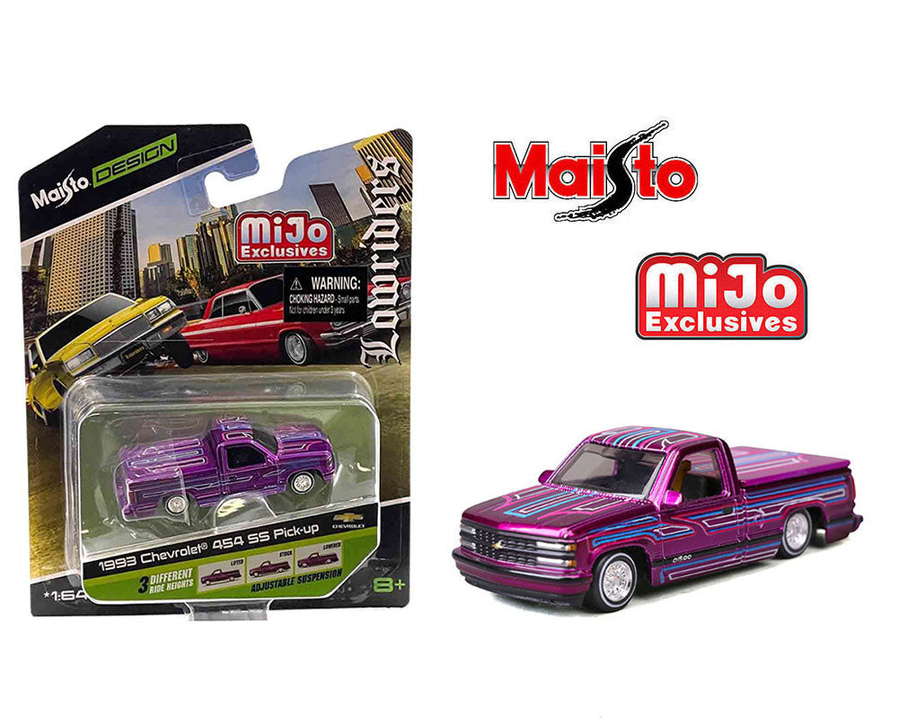 (Preorder) Maisto 1:64 1992 Chevrolet 454 SS Lowriders – Candy Pink