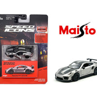 Maisto 1:64 Speed Icons 2024 – Porsche 911 GT2 RS – Silver