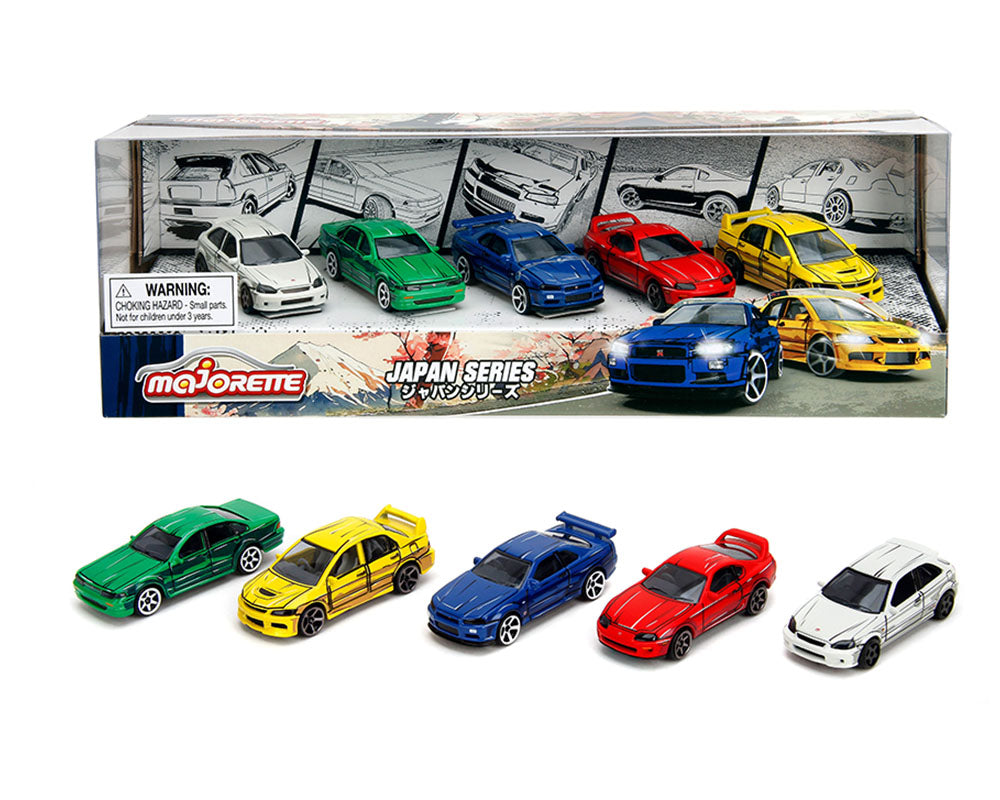 Majorette 1:64 5-Car Set Gift Pack Japan Series JDM Tuners