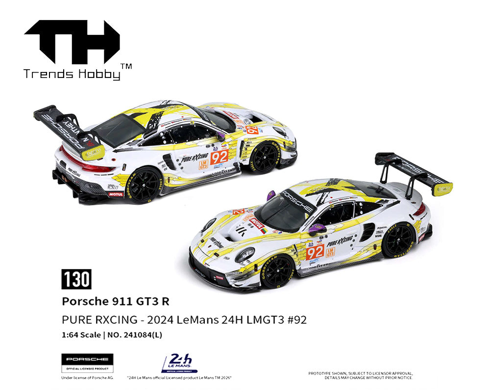 (Preorder) Trends Hobby 1:64 Porsche 911 GT3 R – PURE RXCING – LeMans 24H 2024 #92