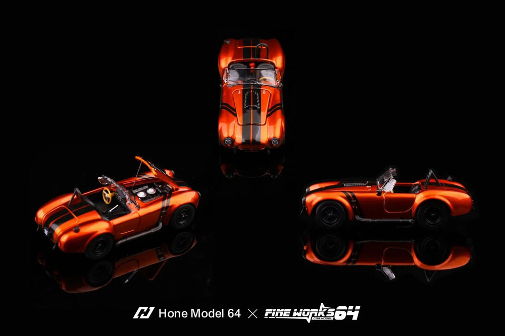 Hone Model64 X FineWorks64 1:64 Shelby 427 - Orange