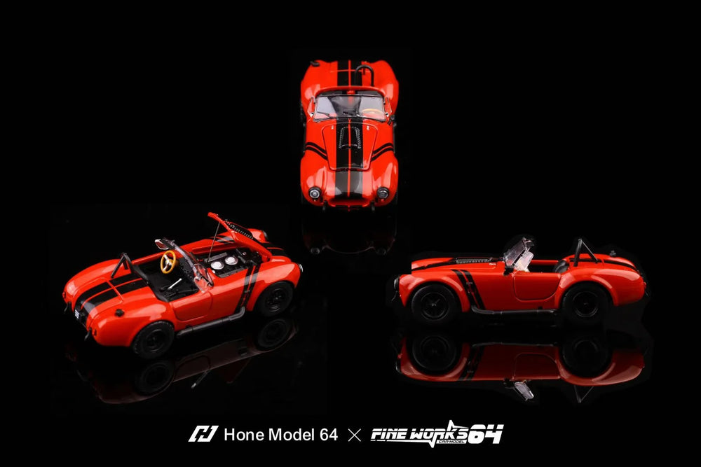 Hone Model64 X FineWorks64 1:64 Shelby 427 - Red