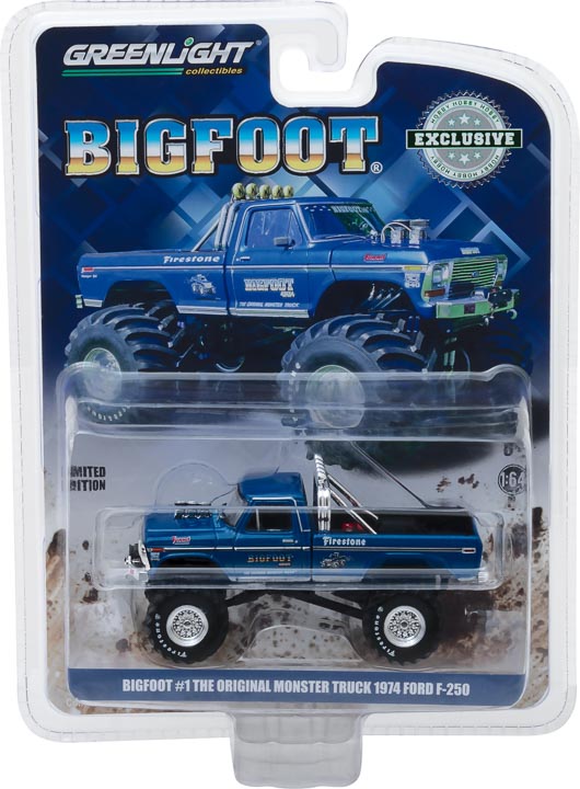 50th Anniversary 1:64 Bigfoot #1 The Original Monster Truck (1979) - 1974 Ford F-250 Monster Truck (Hobby Exclusive)