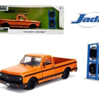 Jada 1:24 1972 Chevrolet Cheyenne – Orange – Just Trucks with Rack