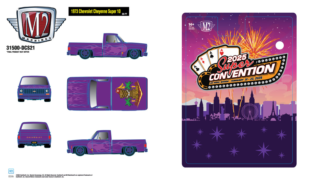 Las Vegas 2025 M2 Single Cab Squarebody Satin Pink/Purple Tiki Daddy