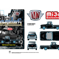 M2 Machines 1:64 1958 Chevrolet Cameo Pickup Truck Lowriders Limited Edition – Black – Mijo Exclusives