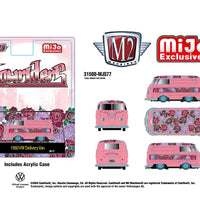 (Preorder) M2 Machines 1:64 1960 Volkswagen Delivery Shor Van Lowriders Limited Edition – Metallic Pink – Mijo Exclusives