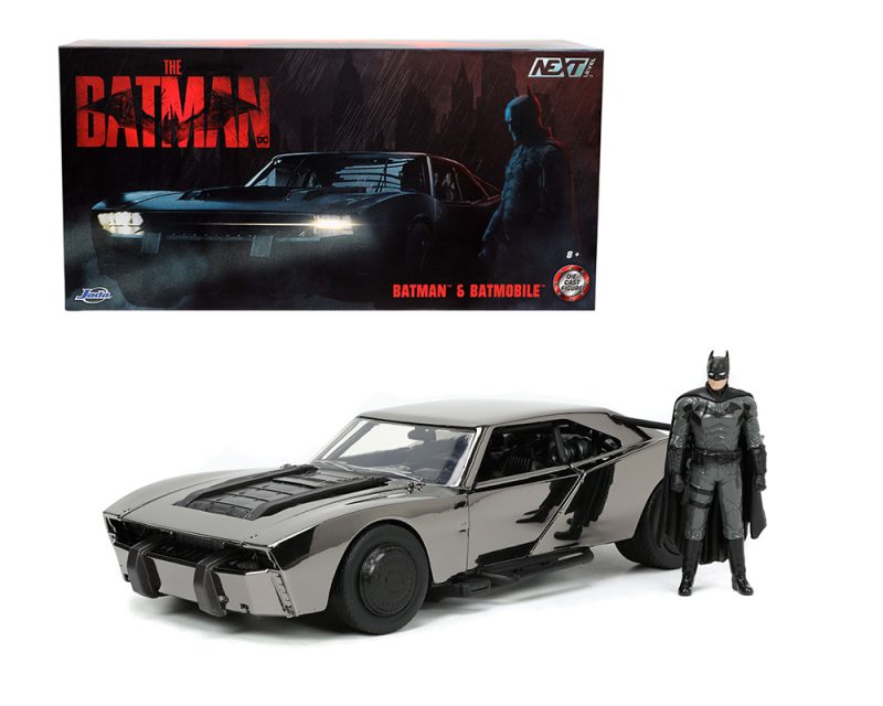 Comic Con Exclusive Jada 1:24 Convention Exclusive The Batman (2022) Batman & Batmobile – Black Chrome – Next Level