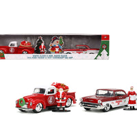 Jada 1:32 Santa Claus & Mrs. Santa Claus 1941 Ford Pickup & 1957 Chevrolet Bel Air – Holiday Rides 2022 Twin Pack