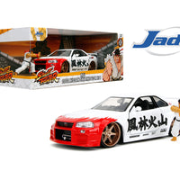 Jada 1:24 2002 Nissan Skyline GT-R R34 and Ryu Figure – Street Fighter – Hollywood Rides