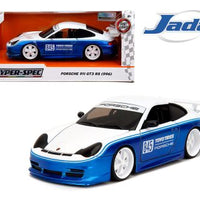 Jada 1:24 Porsche 911 GT3 RS (996) – White/Blue – Hyper-Spec