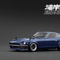 NISSAN Fairlady Z (S30) Blue 湾岸MIDNIGHT Devil's Z With Mr. Akio Asakura 1:18