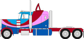 IXO 1:64 1973 Peterbilt 359 - Blue and Pink