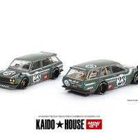 Nissan Datsun 510 Wagon Carbon Fiber V3 Green Kaido House x Mini GT