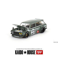 Nissan Datsun 510 Wagon Carbon Fiber V3 Green Kaido House x Mini GT