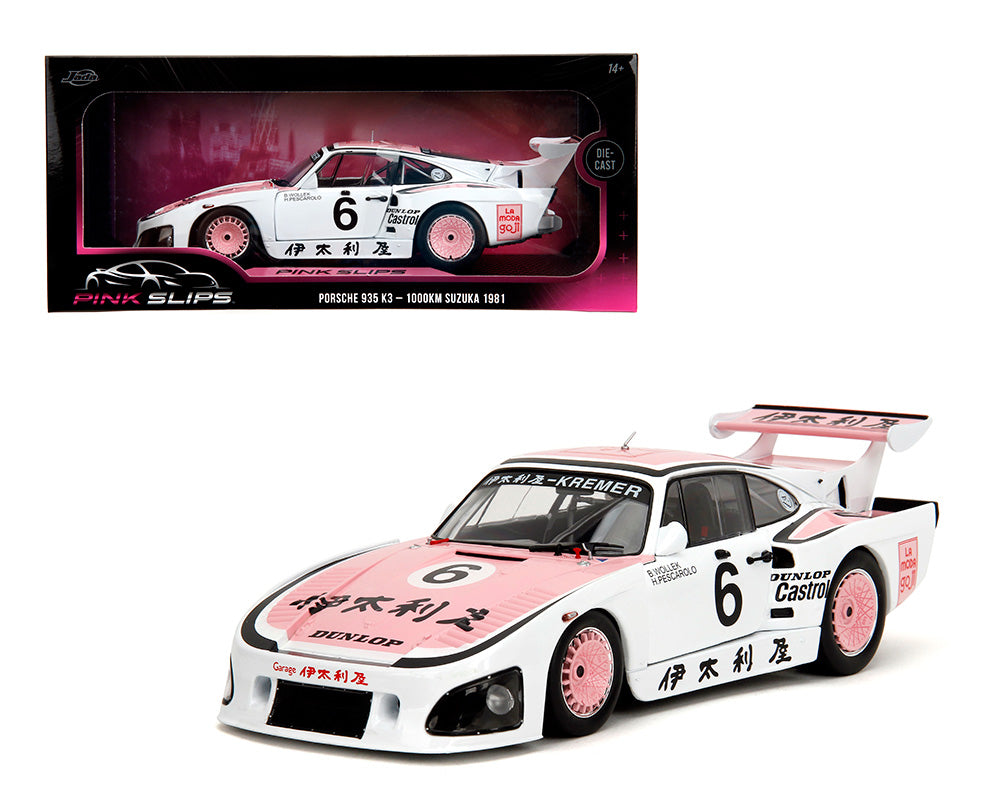 Jada 1:18 1981 Porsche 935 K3 – 1000KM Suzuka 1981 – White/Pink – Pink Slips