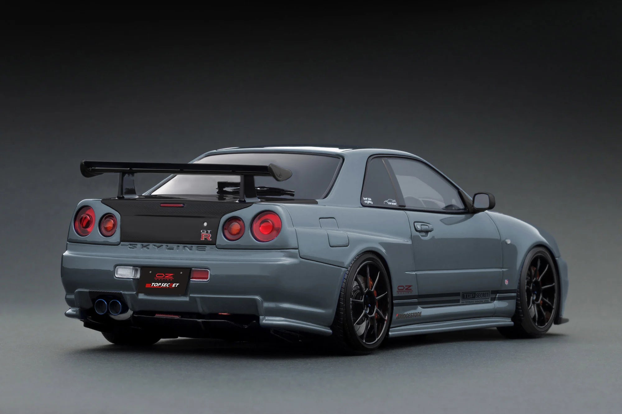 IG3639 TOP SECRET 34GT-R (BNR34) Stealth Gray  - Ignition Model 1/18 Scale