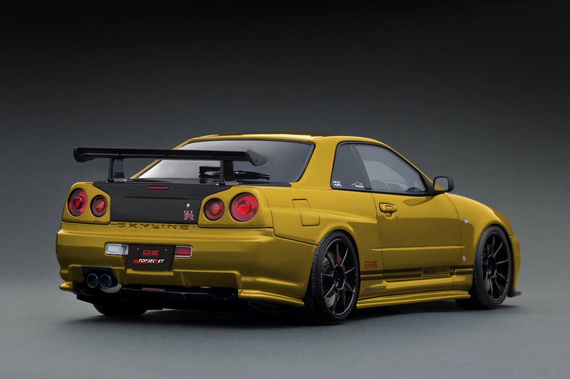 IG3640 TOP SECRET 34GT-R (BNR34) Gold - Ignition Model 1/18 Scale