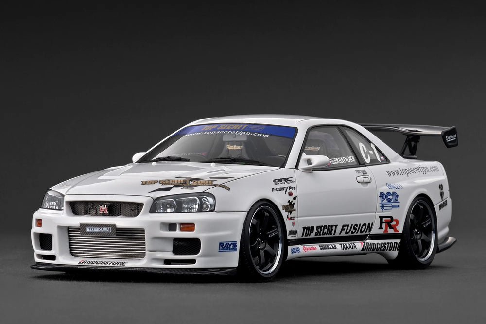 IG3849 TOP SECRET 34GT-R (BNR34) White 1/18