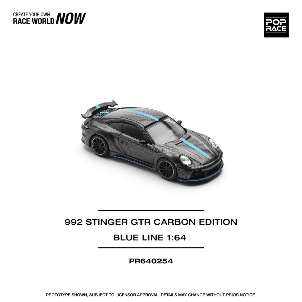 Pop Race PR640254 992 STINGER GTR CARBON EDITION (BLUE LINE)