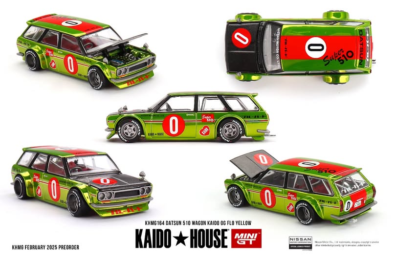 KHMG164 DATSUN 510 WAGON KAIDO OG FLO YELLOW