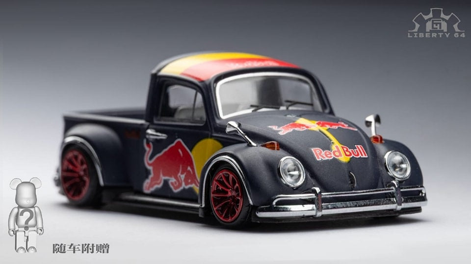 Liberty64 1:64 Diecast Model Beetle Pickup, Rob3rt Design Red Bull