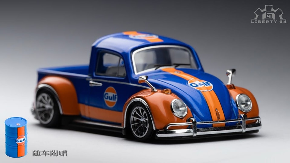 Liberty64 1:64 Diecast Model Beetle Pickup, Rob3rt Design Gulf