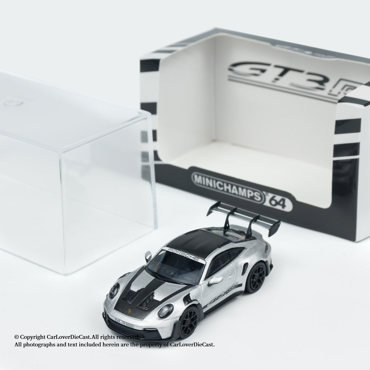 PORSCHE 911 (992) GT3 RS - 2022 - SILVER METALLIC W WEISSACH PACKAGE - EXCLUSIVE FOR CLDC