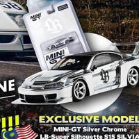 Liberty Walk MiniGt Store Japan Exclusive Super Silhoutte S15 Silvia Chrome