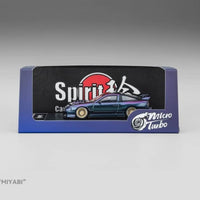 MicroTurbo 1:64 Diecast Model S13 Silvia 180SX，Spirit Rei Modified. GMHS Special Edition - Magic Purple Lowride *Retractable-Headlight, Visible Engine*