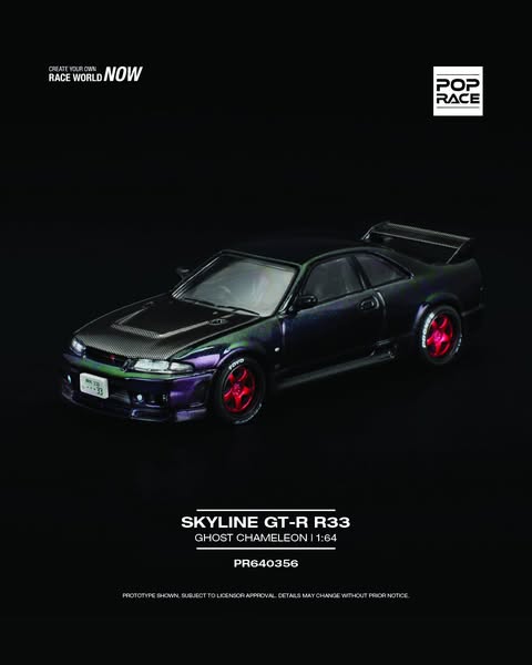 Pop Race PR640356  Nissan SKYLINE GT-R R33 GHOST CHAMELEON