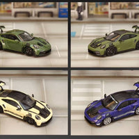 Street Weapon SW 1:64 Diecast Model 992 GT3 RS 4 Car Set