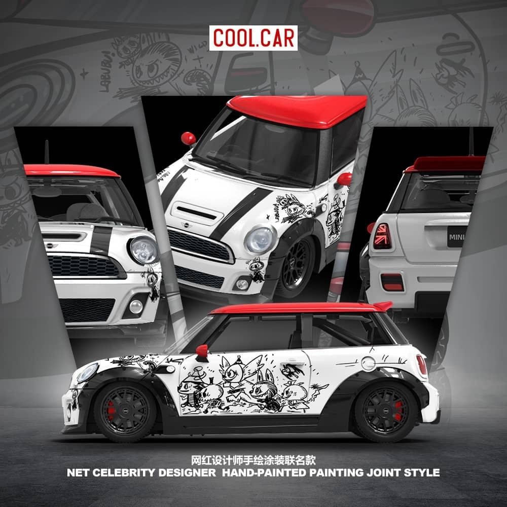 Cool Car x Time Micro TM 1:64 Diecast Model Mini Cooper(R56) White Lububu