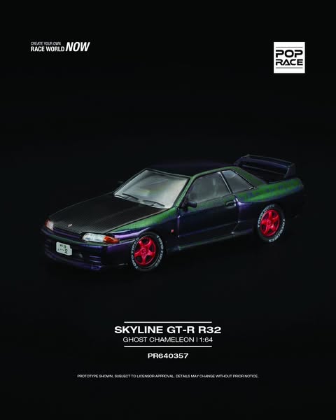 Pop Race PR640357 SKYLINE GT-R R32 GHOST CHAMELEON