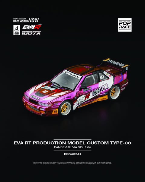 Pop Race PR640241 PANDEM SILVIA S13 EVA RT PRODUCTION MODEL CUSTOM TYPE-08 x 1087X