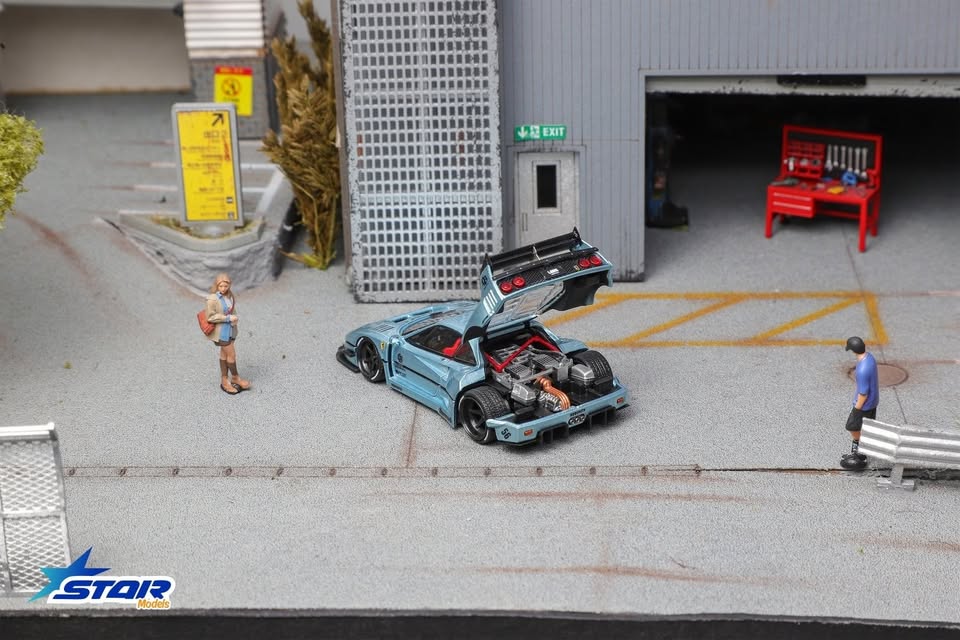 STAR MODEL 1:64 Diecast Model LB-Works F40 Limited 499pcs each Ice Blue